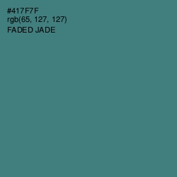 #417F7F - Faded Jade Color Image